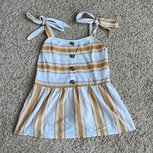 Extra small white with yellow strips  tank by American Eagle. Adjustable straps.